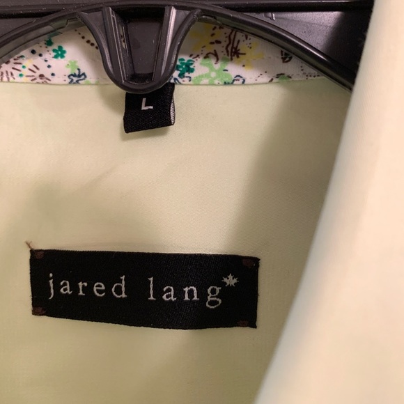 Men’s Jared Lang Mint Green Double Buttons Reversible Cuffs Dress Shirt Size L - Picture 6 of 6